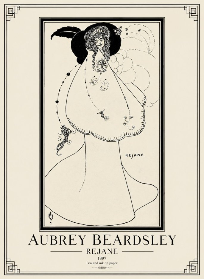 Aubrey Beardsley Rejane I No1 - Affiche