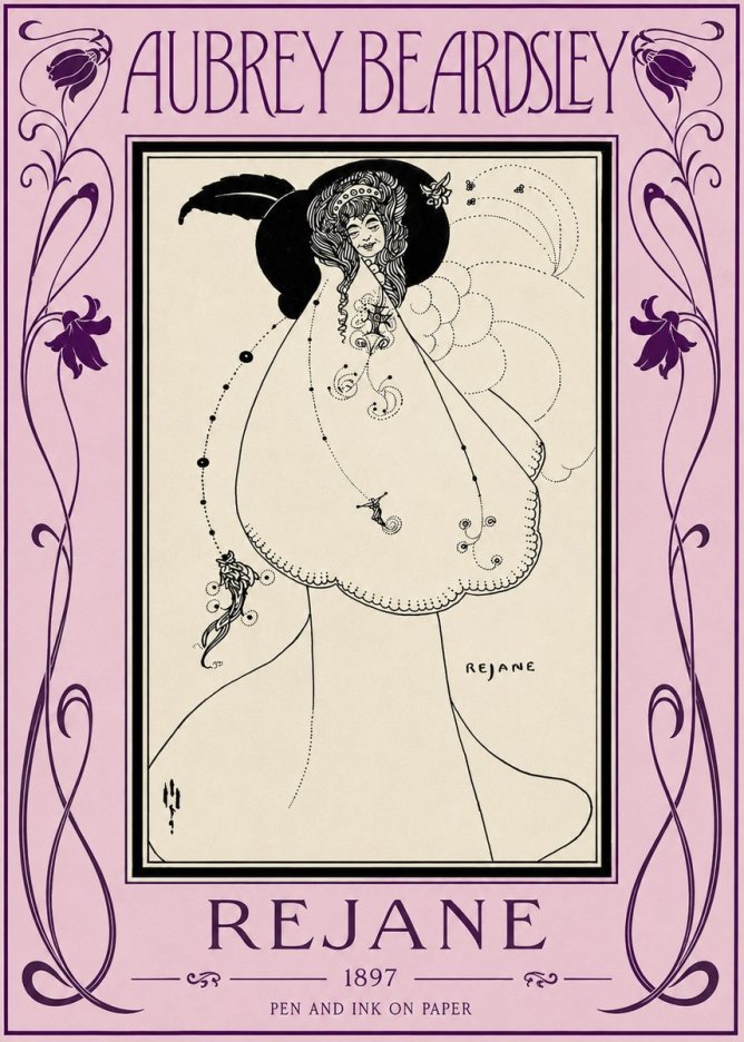 Aubrey Beardsley Rejane I No3 - Affiche