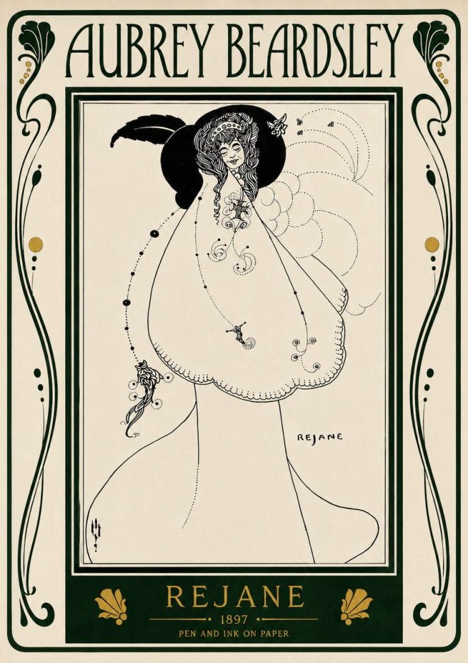 Aubrey Beardsley Rejane I No4 - Affiche