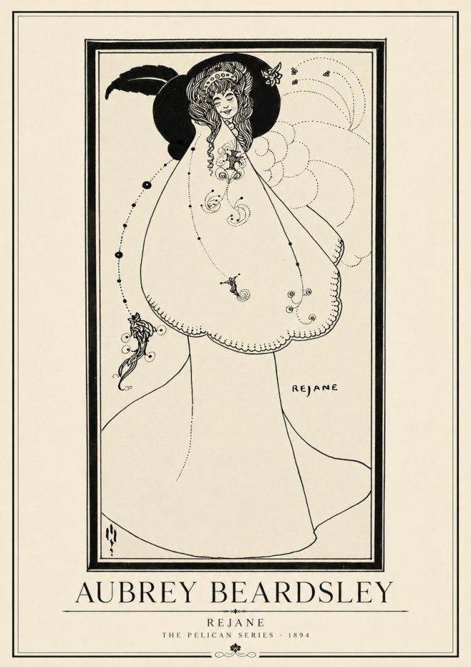 Aubrey Beardsley Rejane I No6 - Affiche