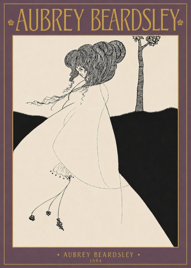 Aubrey Beardsley The Pallid Princess No2 - Affiche
