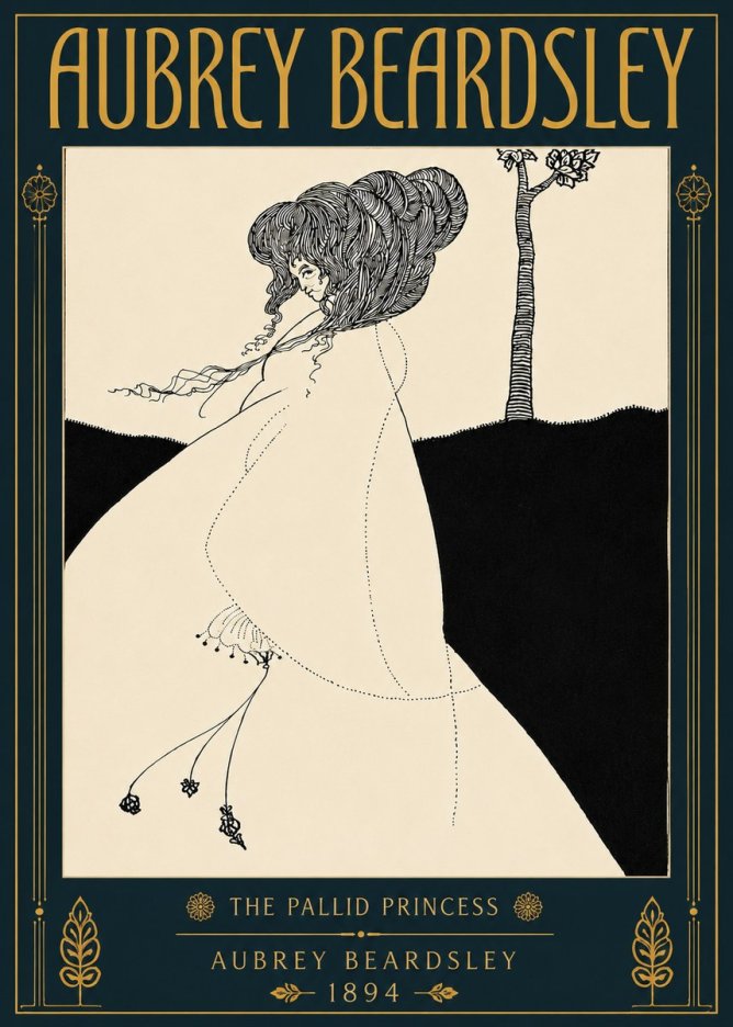 Aubrey Beardsley The Pallid Princess No4 - Affiche
