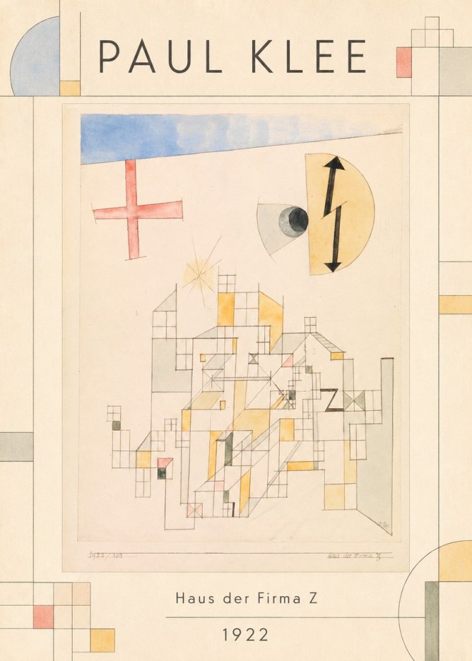 Paul Klee Haus Der Firma Z No1 - Affiche