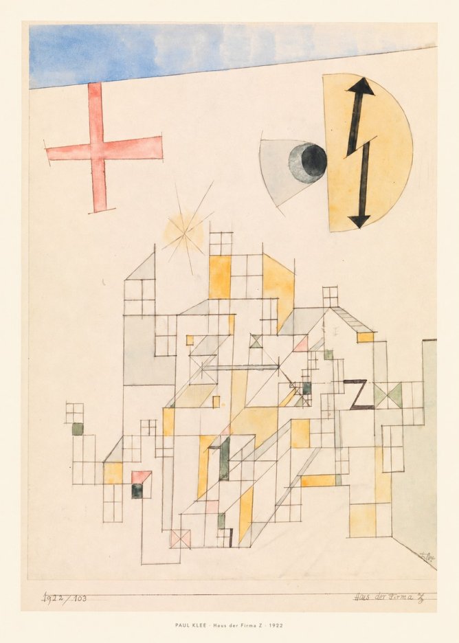 Paul Klee Haus Der Firma Z No6 - Affiche