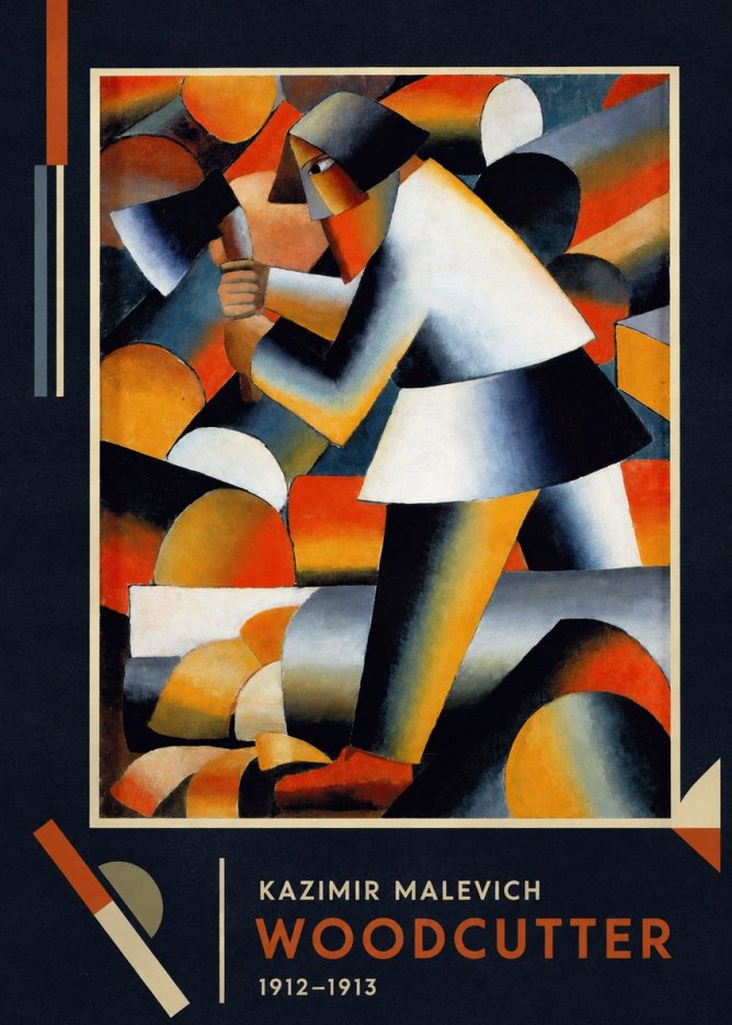 Kazimir Malevich Woodcutter No2 - Affiche