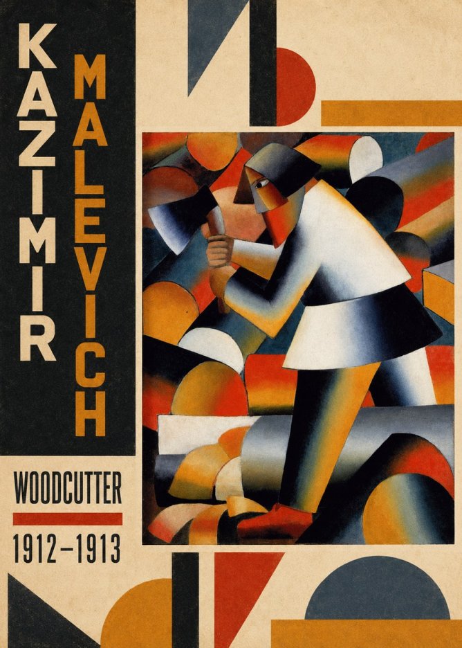 Kazimir Malevich Woodcutter No5 - Affiche
