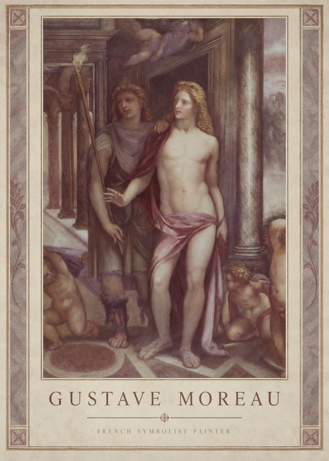 Gustave Moreau Youth No1 - Affiche