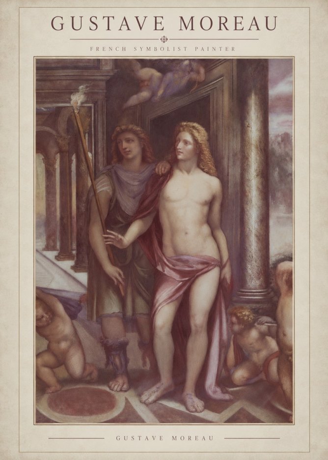 Gustave Moreau Youth No3 - Affiche