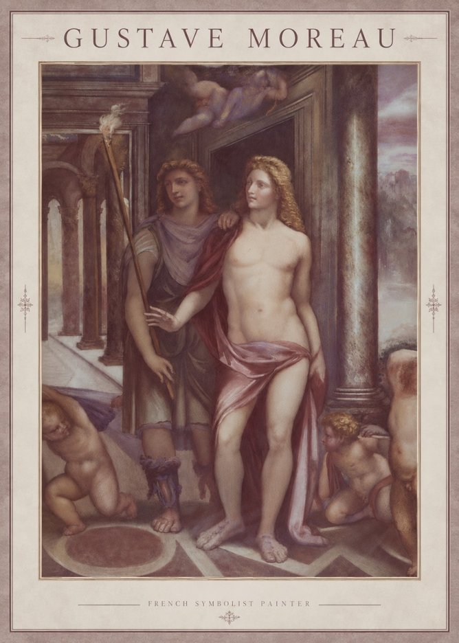 Gustave Moreau Youth No4 - Affiche