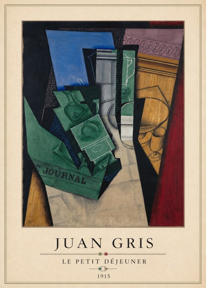 Juan Gris Le Petit Déjeuner No4 - Affiche