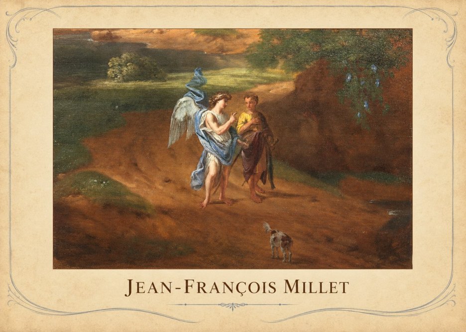 Jean-François Millet Tobias and the Angel No3 - Affiche