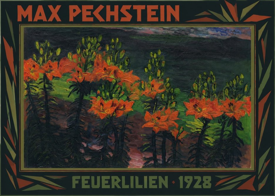 Max Pechstein Feuerlilien No1 - Affiche