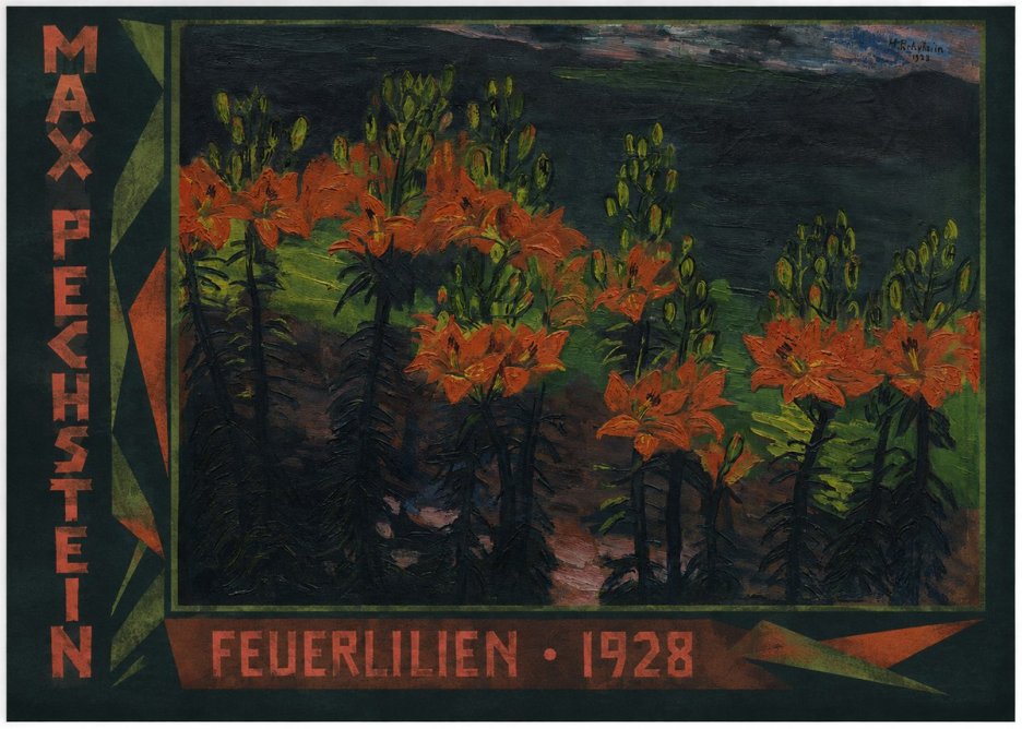 Max Pechstein Feuerlilien No2 - Affiche