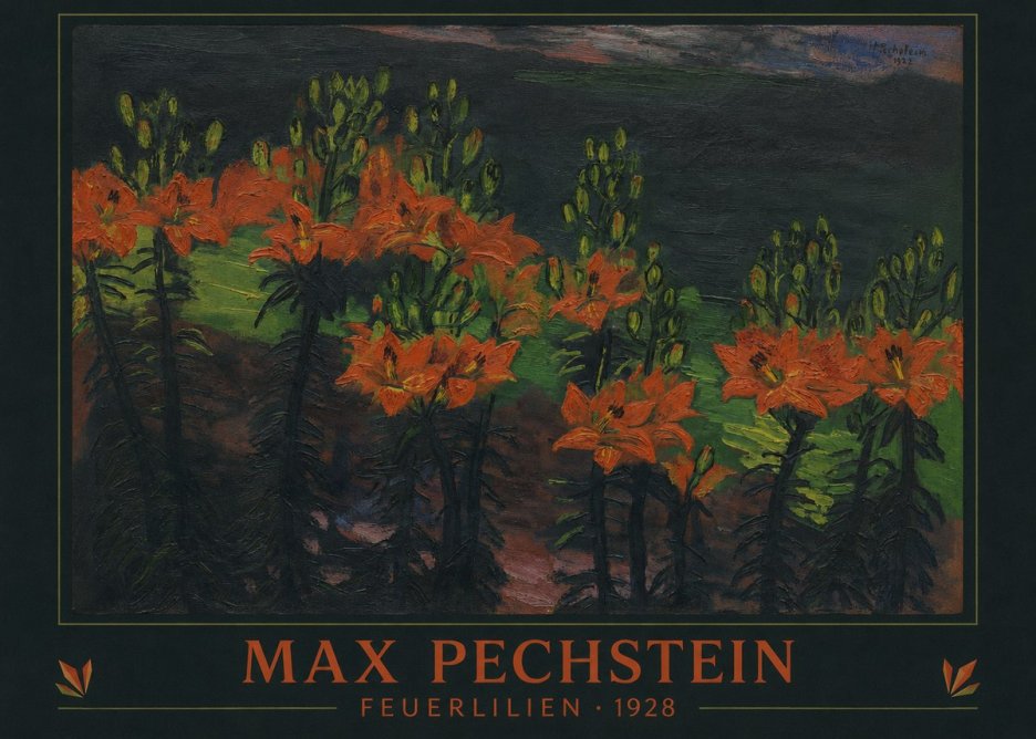 Max Pechstein Feuerlilien No3 - Affiche