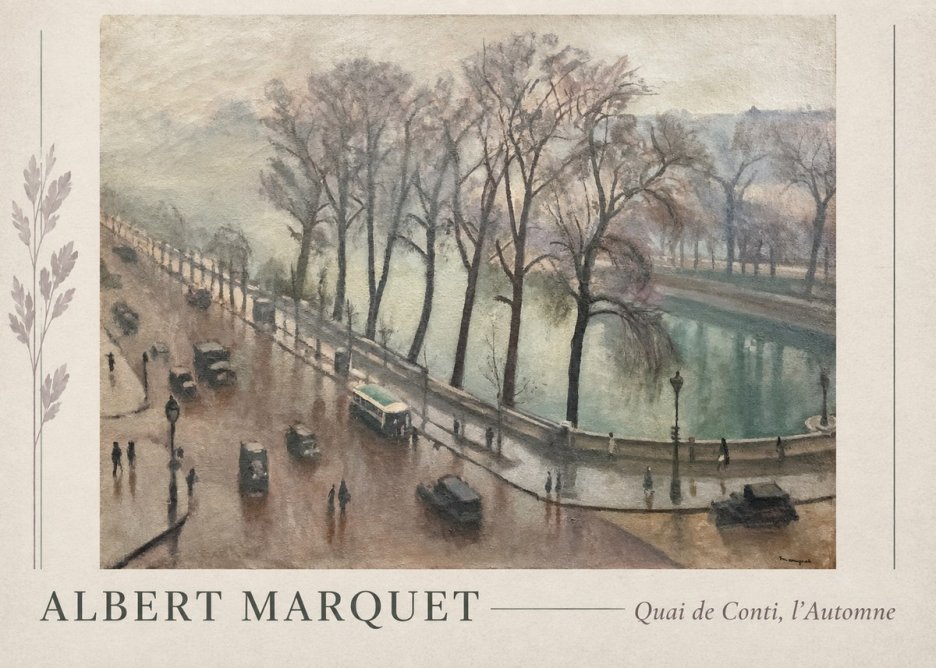 Albert Marquet Quai De Conti, L'automne No1 - Affiche
