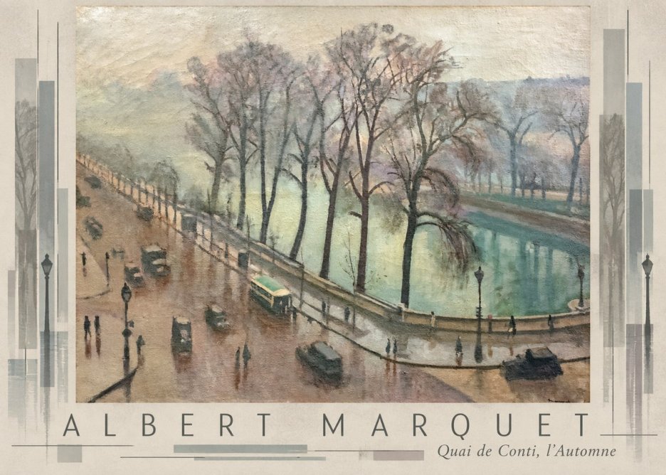 Albert Marquet Quai De Conti, L'automne No6 - Affiche