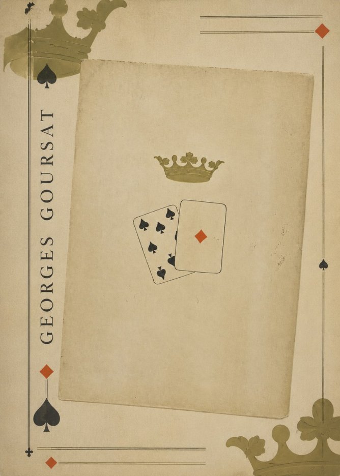 Georges Goursat Crown and Playing Cards No2 - Affiche