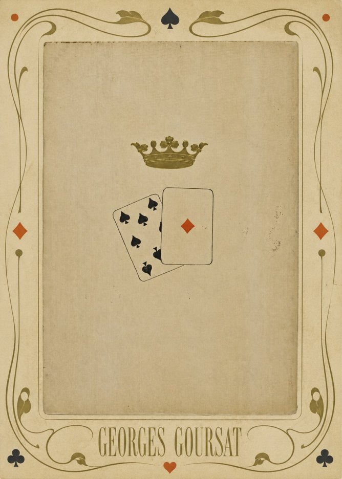 Georges Goursat Crown and Playing Cards No5 - Affiche