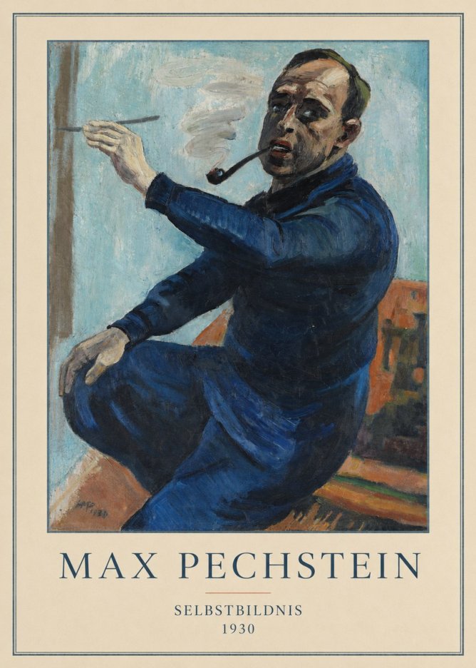 Max Pechstein Selbstbildnis No4 - Affiche