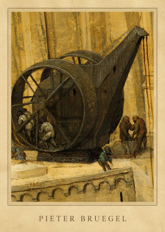 Pieter Bruegel The Crane No4 - Affiche