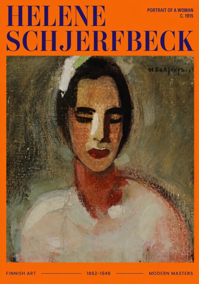Helene Schjerfbeck Portrait of a Woman III No3 - Affiche