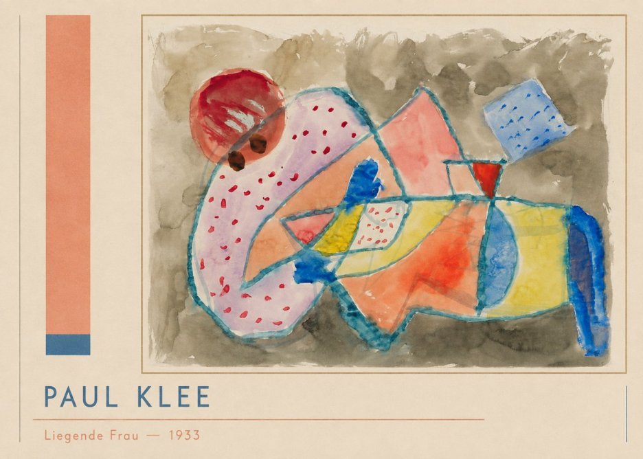 Paul Klee Liegende Frau - 1933 No3 - Affiche