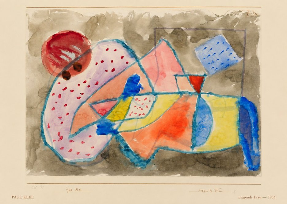 Paul Klee Liegende Frau - 1933 No5 - Affiche