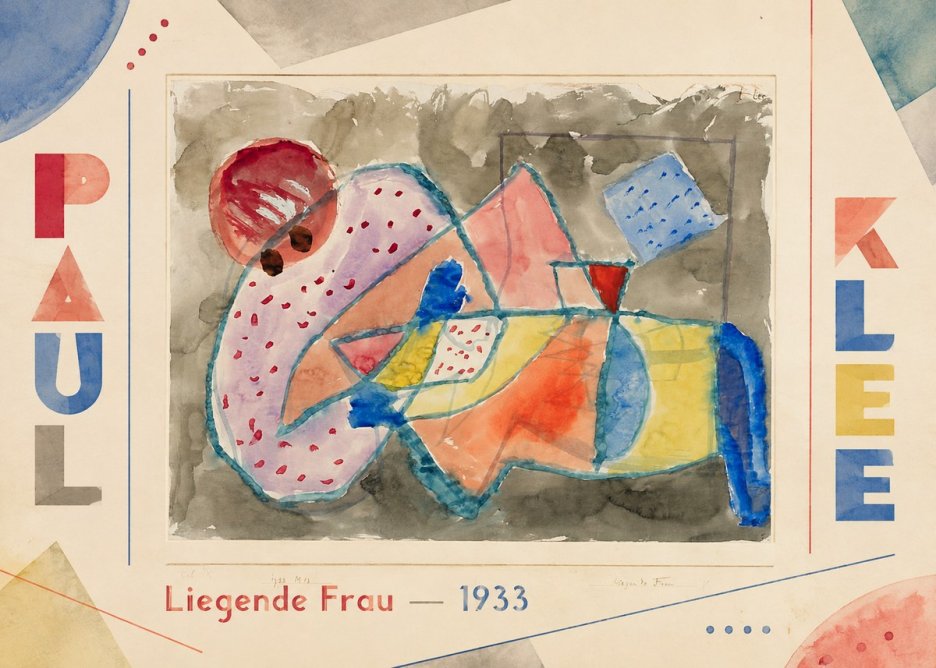 Paul Klee Liegende Frau - 1933 No6 - Affiche