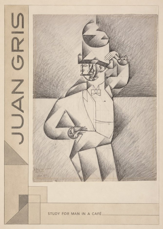 Juan Gris Study for Man in a Café No2 - Affiche