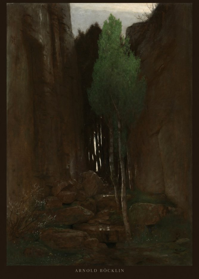 Arnold Böcklin Sacred Grove II No2 - Affiche