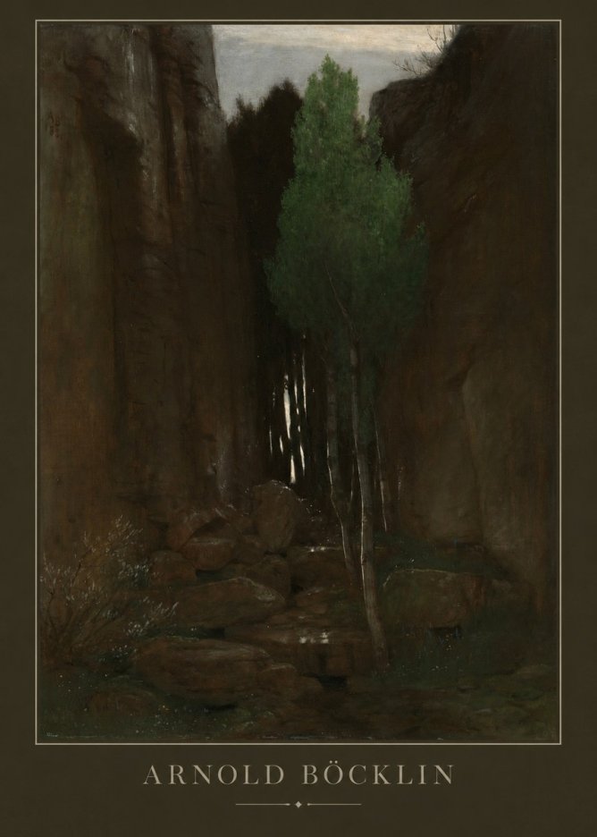 Arnold Böcklin Sacred Grove II No3 - Affiche
