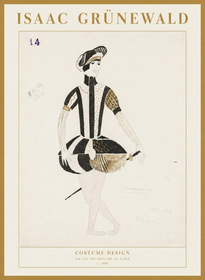 Isaac Grünewald Costume Design IX No1 - Affiche