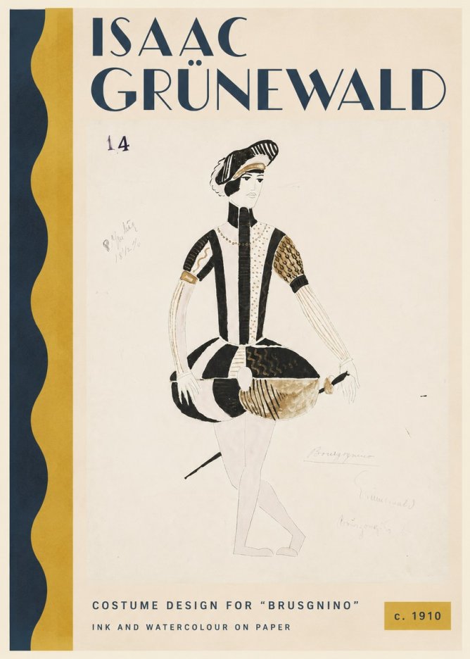 Isaac Grünewald Costume Design IX No3 - Affiche