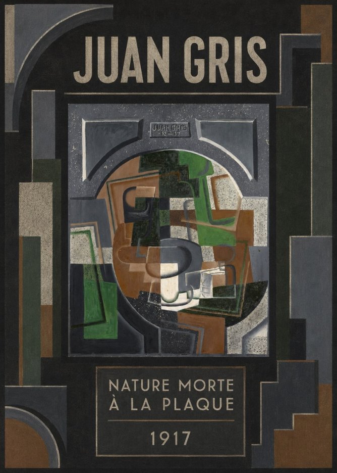 Juan Gris Nature Morte À La Plaque No4 - Affiche