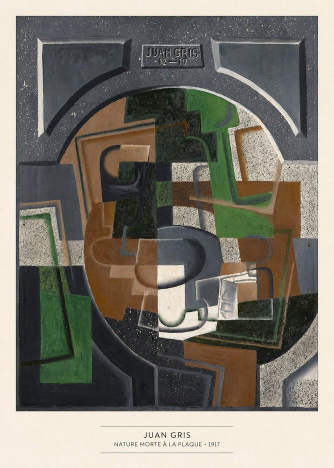 Juan Gris Nature Morte À La Plaque No6 - Affiche