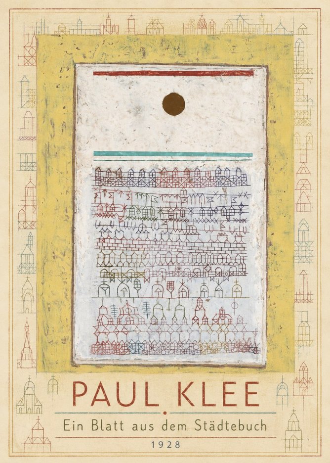 Paul Klee Ein Blatt Aus Dem Städtebuch No1 - Affiche