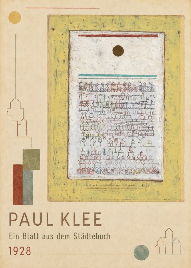 Paul Klee Ein Blatt Aus Dem Städtebuch No2 - Affiche