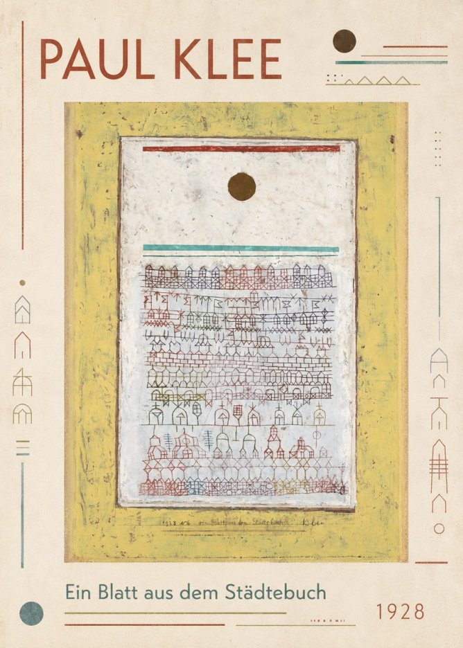 Paul Klee Ein Blatt Aus Dem Städtebuch No3 - Affiche