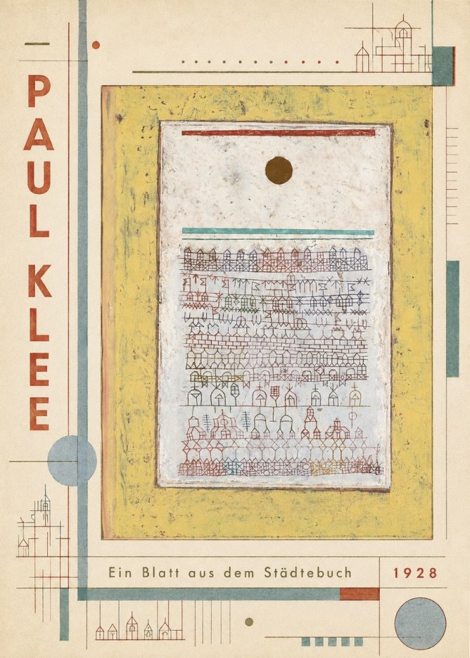 Paul Klee Ein Blatt Aus Dem Städtebuch No4 - Affiche