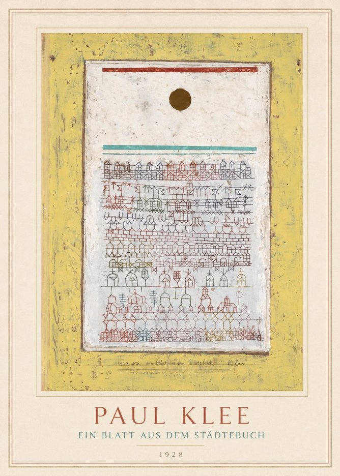 Paul Klee Ein Blatt Aus Dem Städtebuch No5 - Affiche