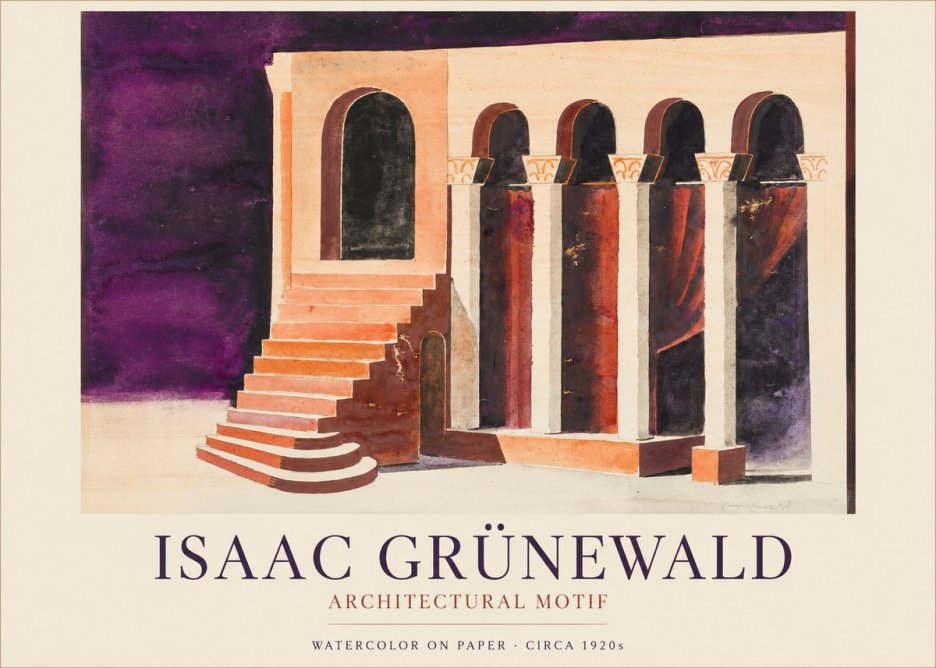 Isaac Grünewald Architectural Motif I No1 - Affiche