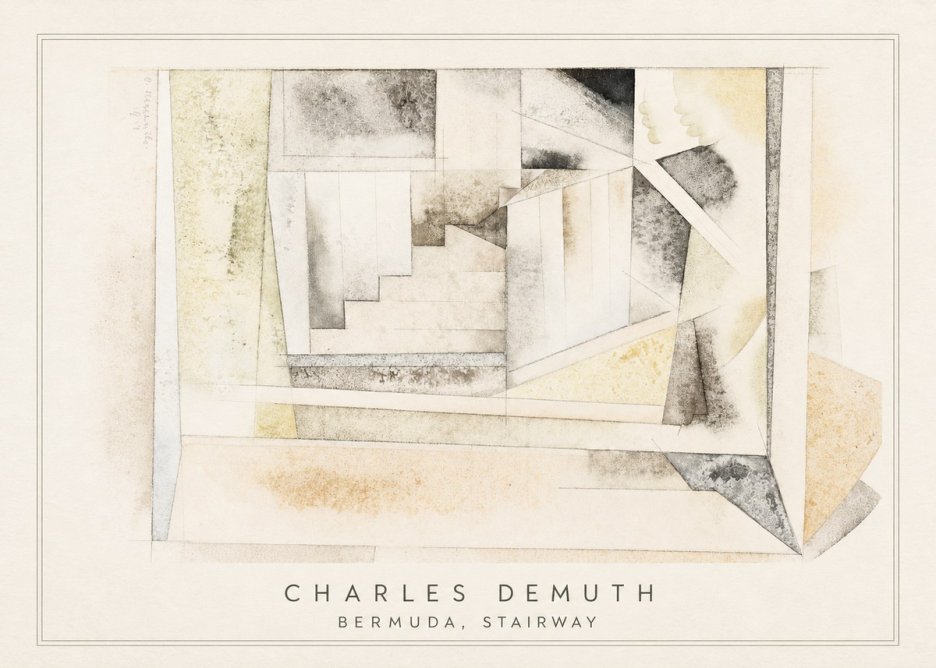 Charles Demuth Bermuda, Stairway No4 - Affiche