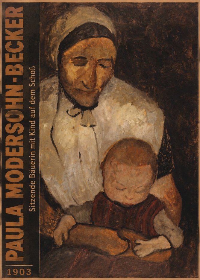 Paula Modersohn-Becker Sitzende Bäuerin Mit Kind Auf Dem Schoß No3 - Affiche
