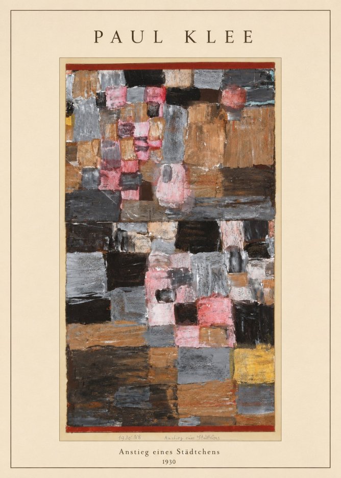Paul Klee Anstieg Eines Städtchens No4 - Affiche