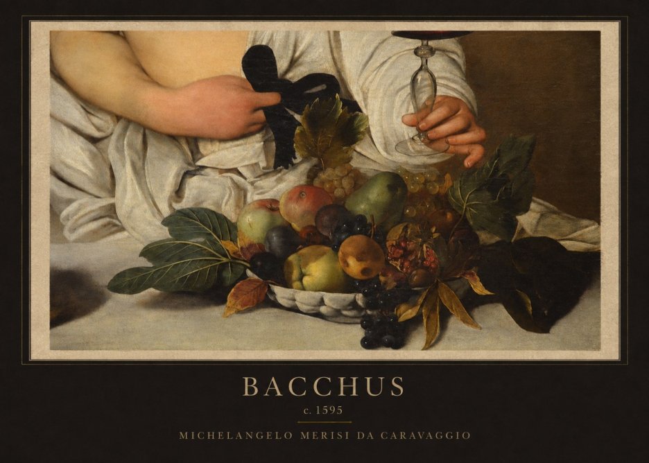 Michelangelo Merisi da Caravaggio Bacchus II No1 - Affiche