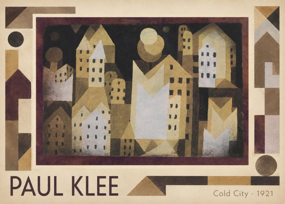 Paul Klee Cold City No1 - Affiche