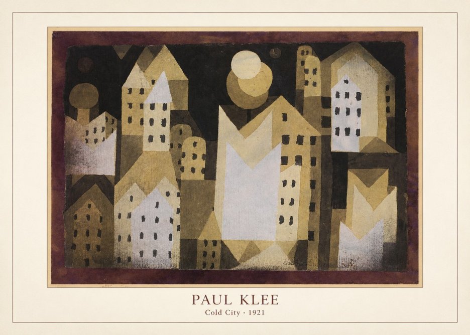 Paul Klee Cold City No4 - Affiche