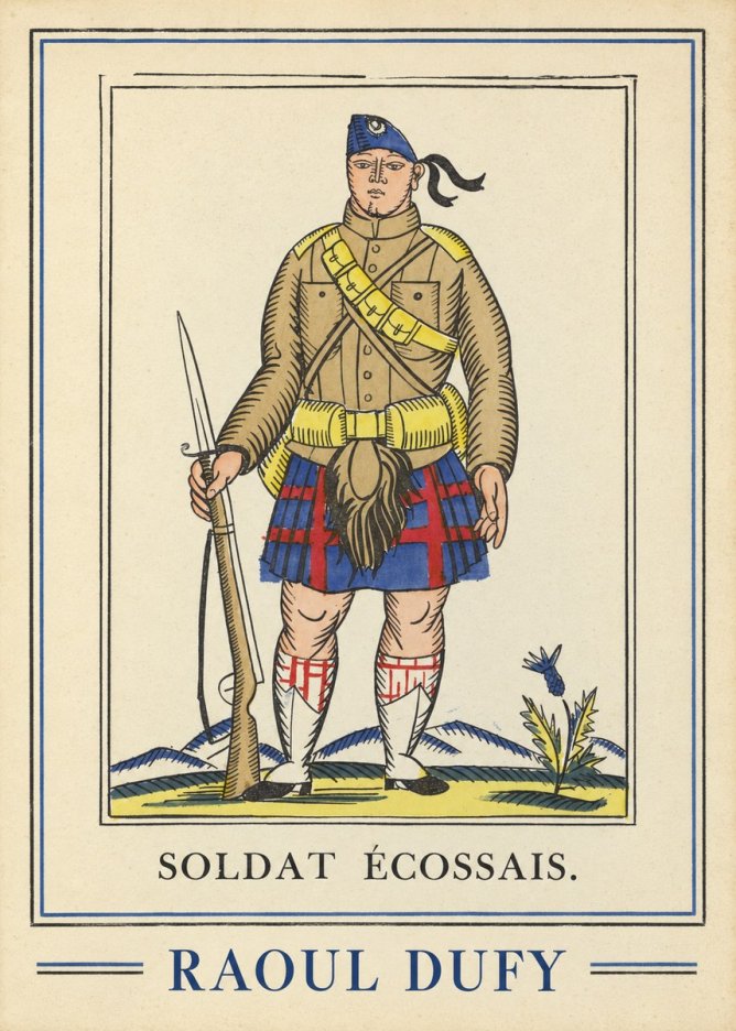 Raoul Dufy Soldat Écossais. No1 - Affiche