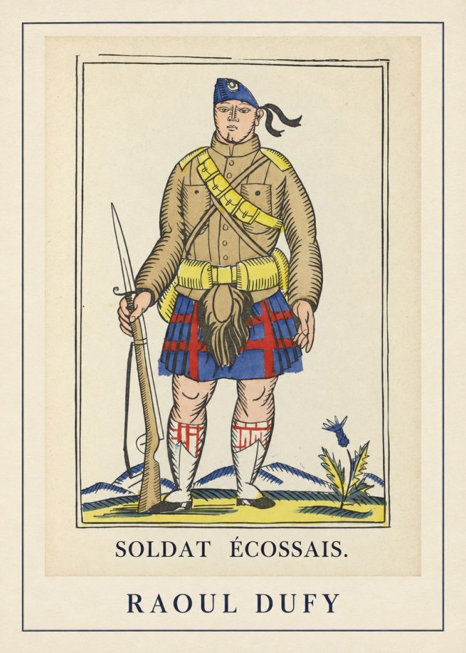 Raoul Dufy Soldat Écossais. No3 - Affiche