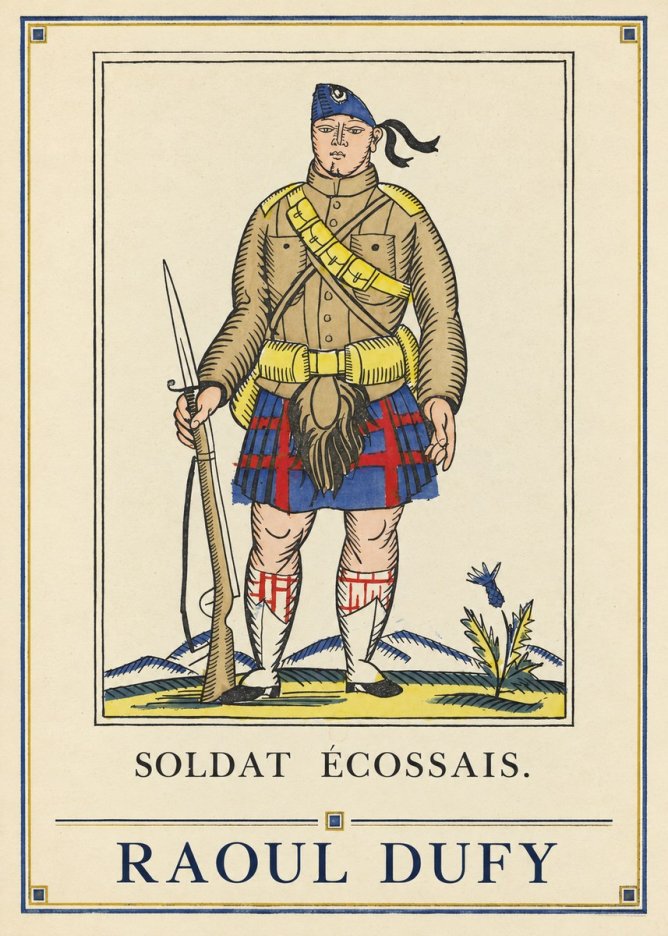 Raoul Dufy Soldat Écossais. No4 - Affiche